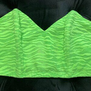 Savage X Fenty Neon Green Zebra Print Corset